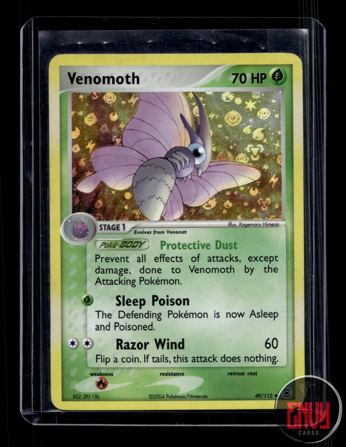 Venomoth Lightly Played 49/112 Uncommon FireRed & LeafGreen Pokemon Reverse Holo