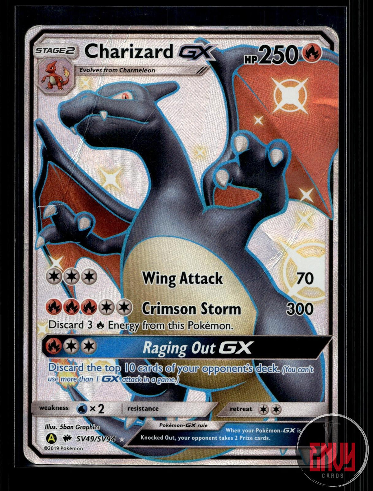 Charizard GX DMG SV49/SV94 Hidden Fates Shiny Vault Pokemon Holo