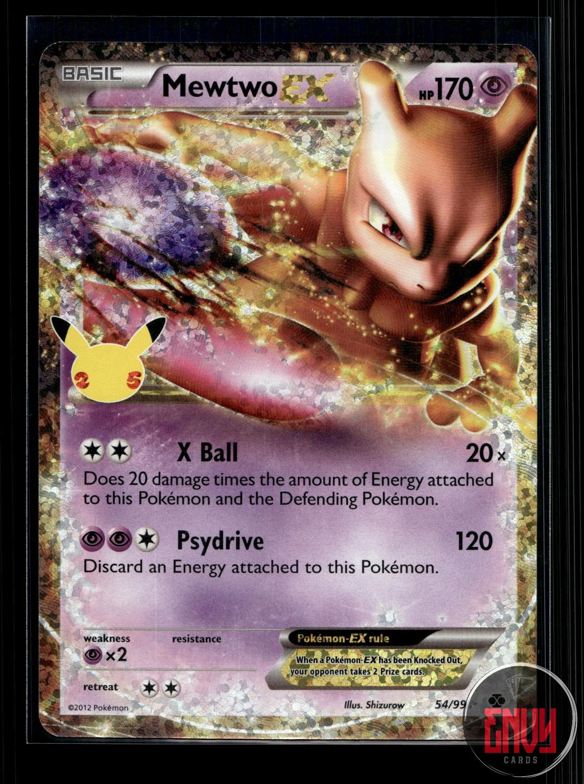 Mewtwo EX NM 54/99 Celebrations: Classic Collection Pokemon Holo