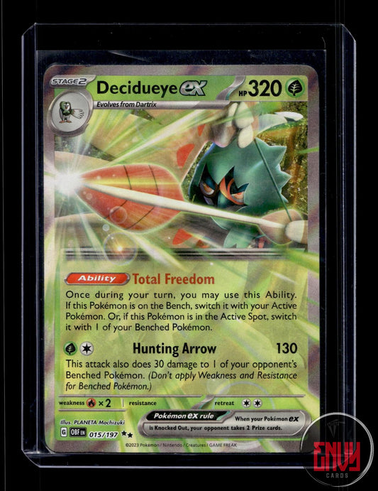 Decidueye ex Lightly Played 015/197 Double Rare Obsidian Flames Pokemon