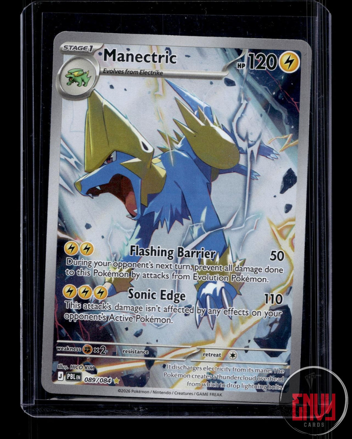 Manectric NM 089/084 IR Pitch Black Pokemon Holo
