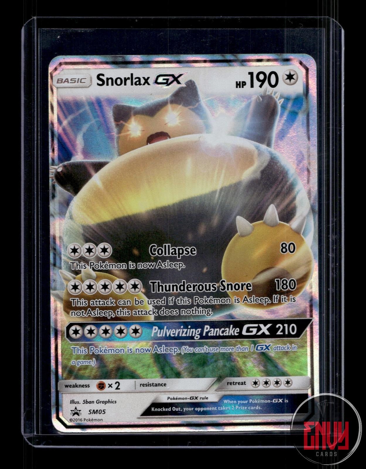 Snorlax GX - Moderately Played SM05 Promo Sun & Moon Promo Pokemon Holo