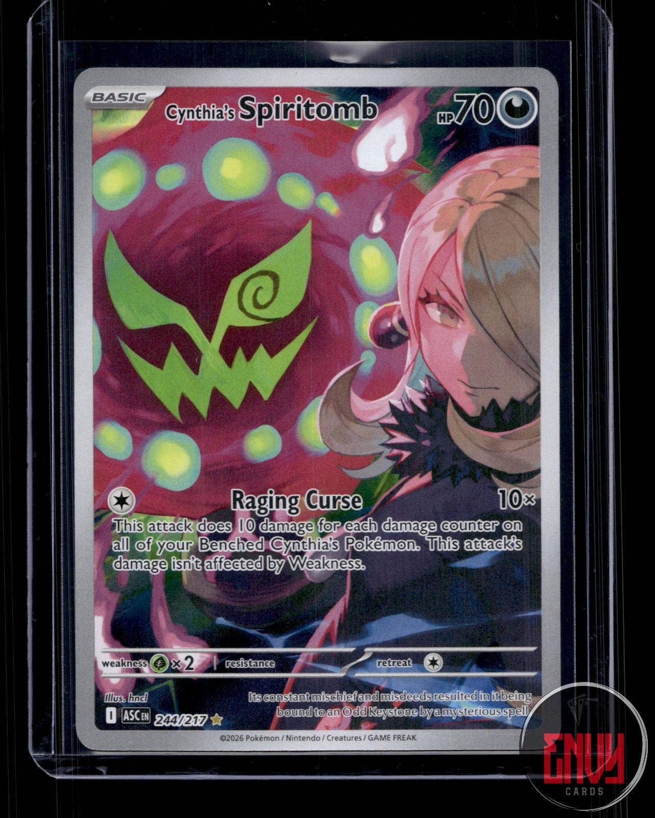 Cynthia's Spiritomb NM 244/217 Illustration Rare Ascended Heroes Pokemon Holo