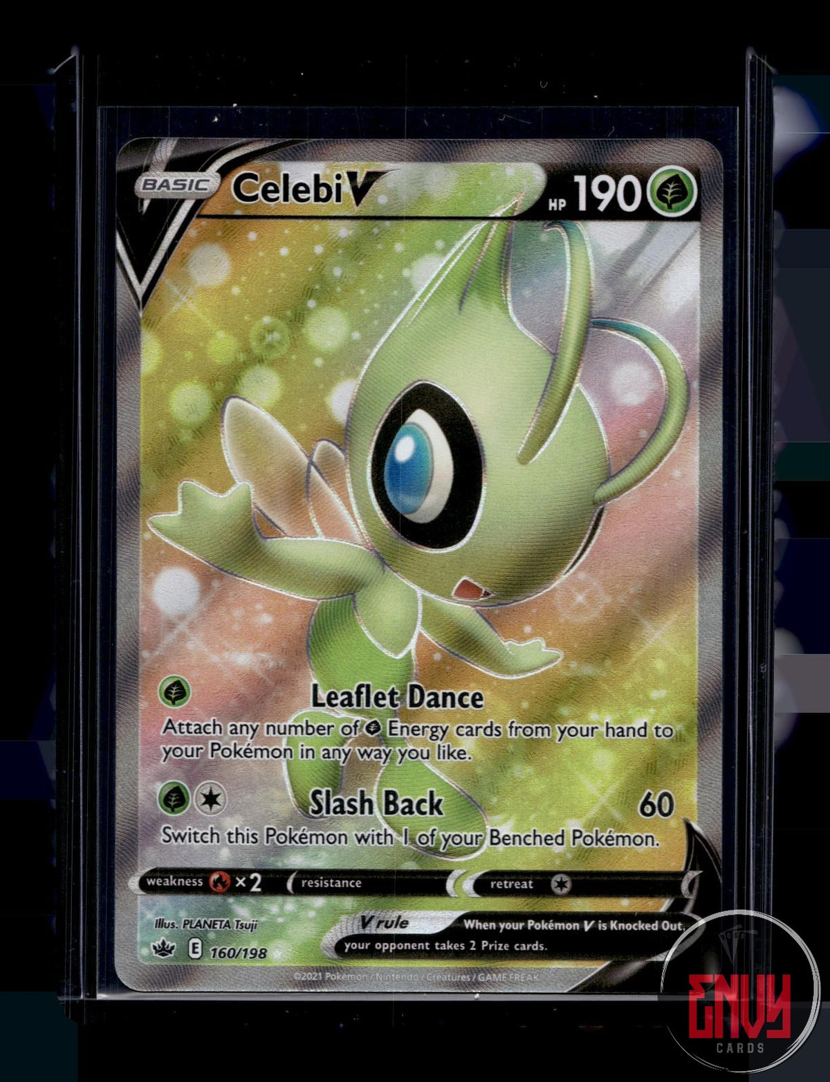 Celebi V NM 160/198 UR Chilling Reign Pokemon Holo