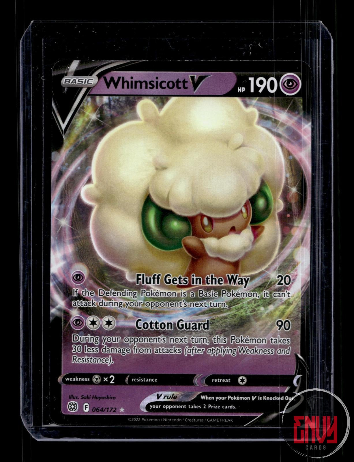 Whimsicott V Near Mint 064/172 V Rare Brilliant Stars Pokemon Holo