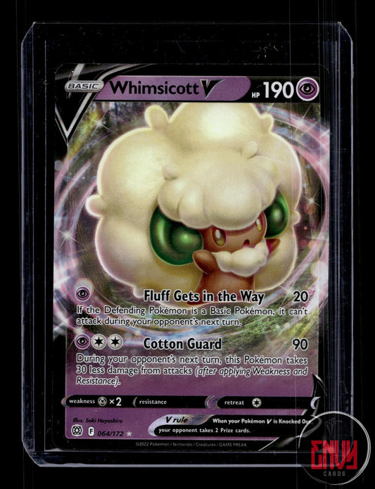 Whimsicott V Near Mint 064/172 V Rare Brilliant Stars Pokemon Holo