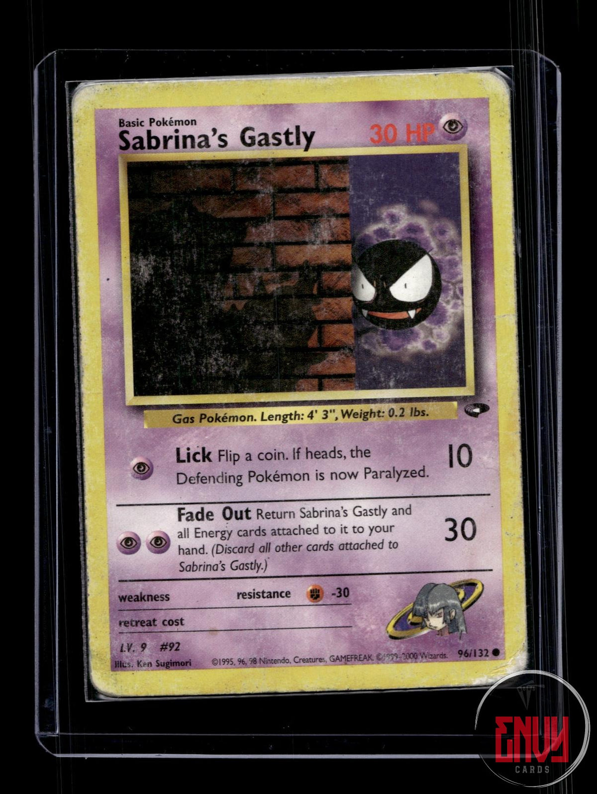 Sabrina's Gastly DMG 96/132 C Gym Challenge Pokemon Unlimited