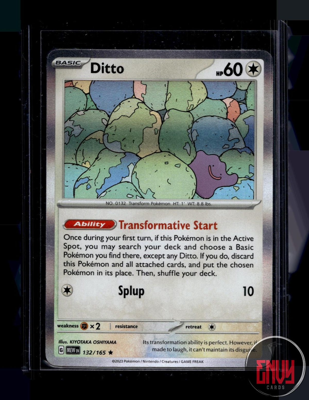 Ditto Near Mint 132/165 Rare 151 Pokemon Holo