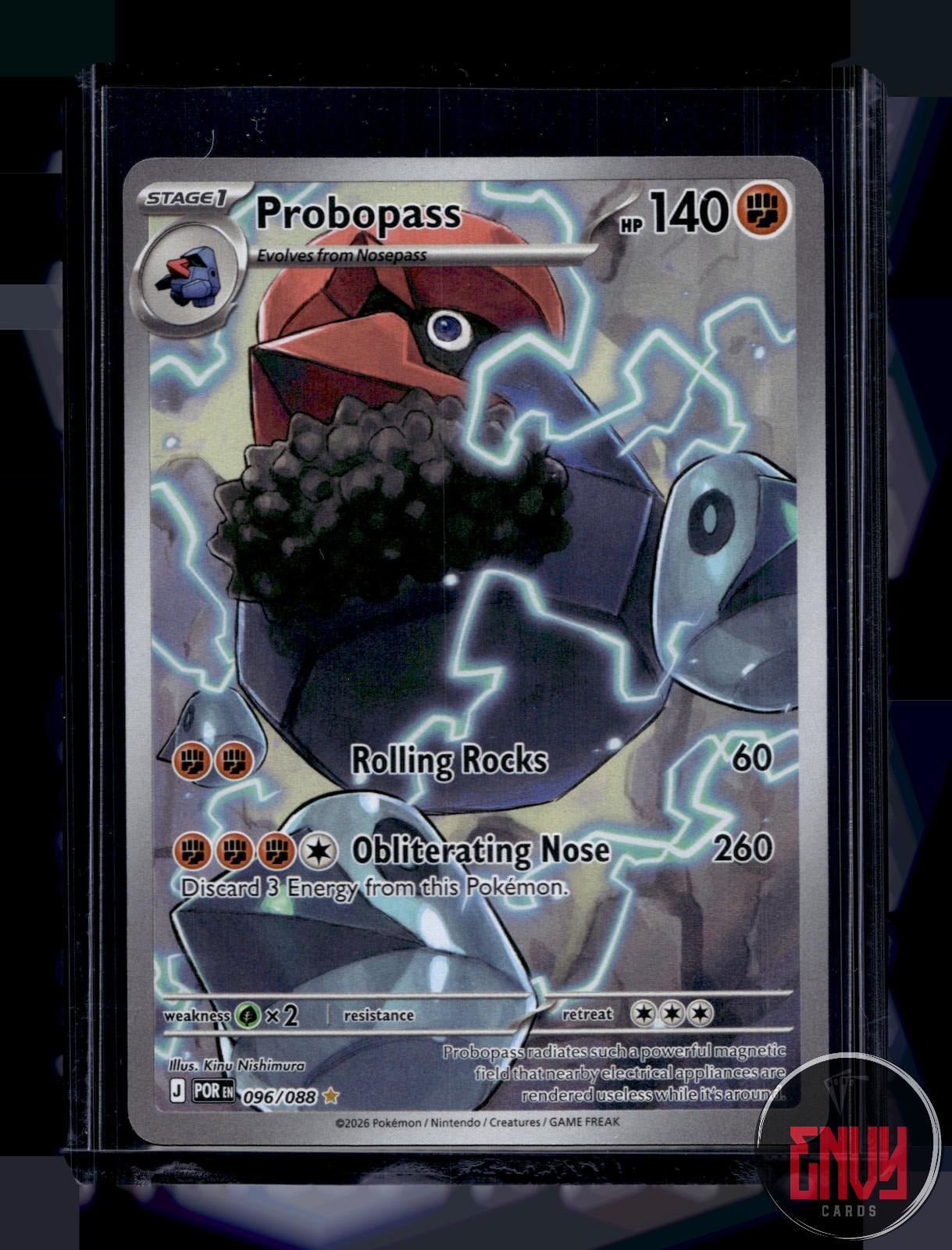 Probopass Near Mint 096/088 Illustration Rare Perfect Order Pokemon Holo