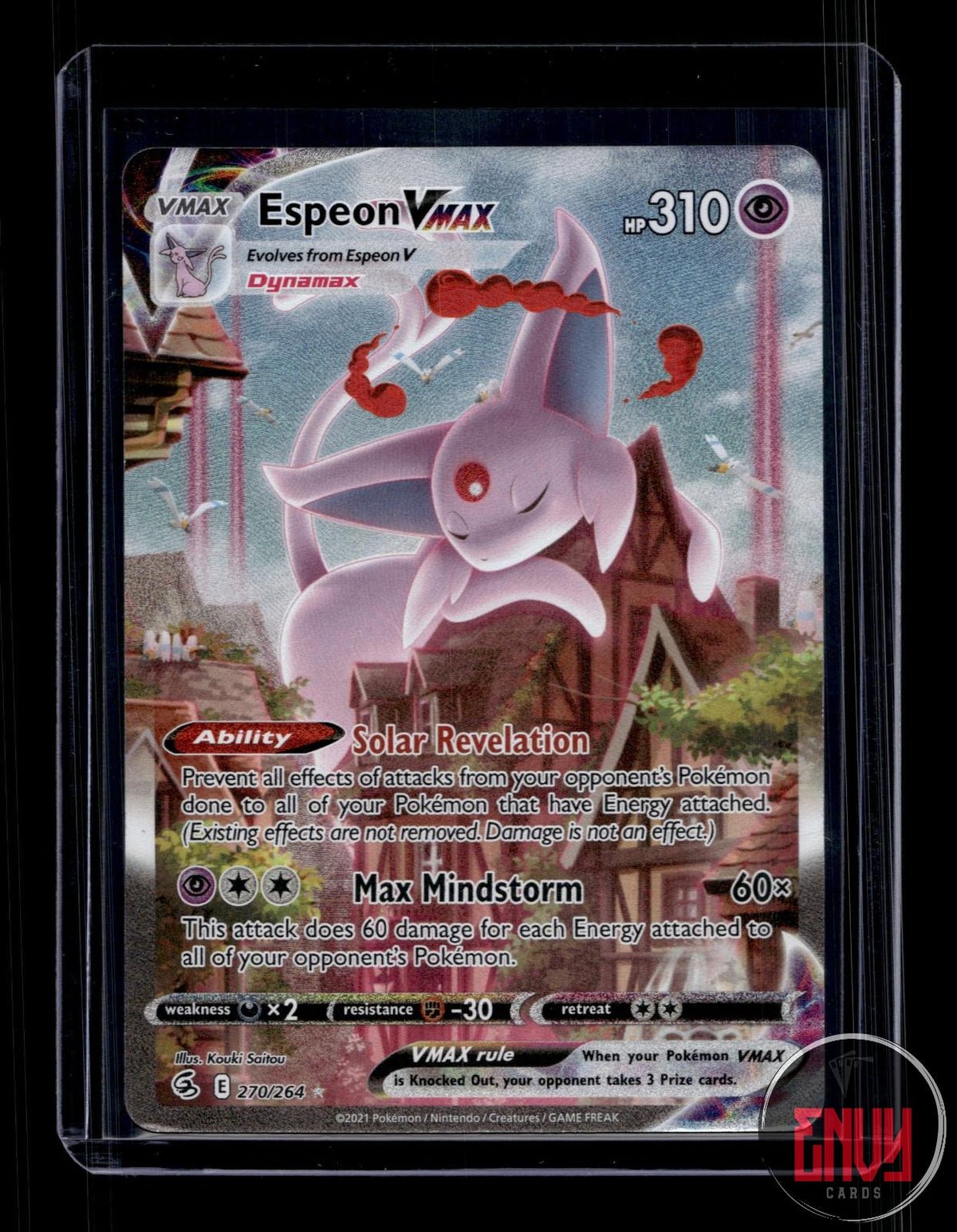 Espeon VMAX Moderately Played 270/264 Alternate Art Fusion Strike Pokemon Holo