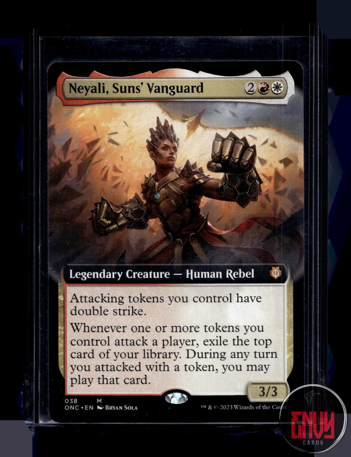 Neyali, Suns' Vanguard (Extended Art) NM 38 Commander: Phyrexia: All Will Be One