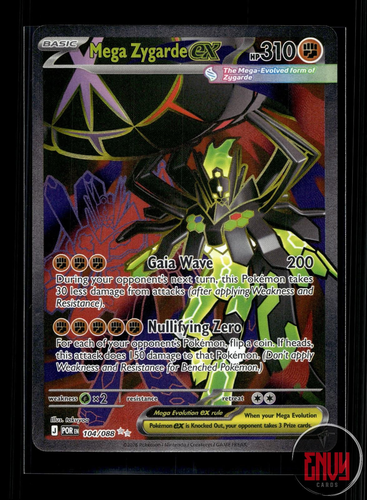 Mega Zygarde ex NM 104/088 UR Perfect Order Pokemon Holo
