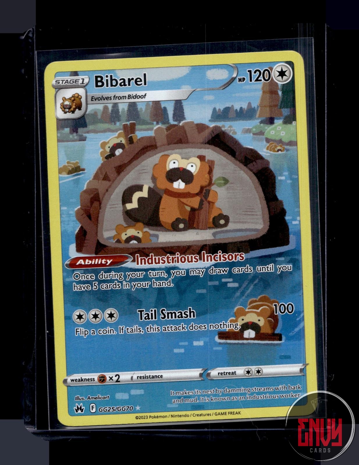 Bibarel LP GG25/GG70 Trainer Gallery Rare Crown Zenith Galarian Gallery Pokemon