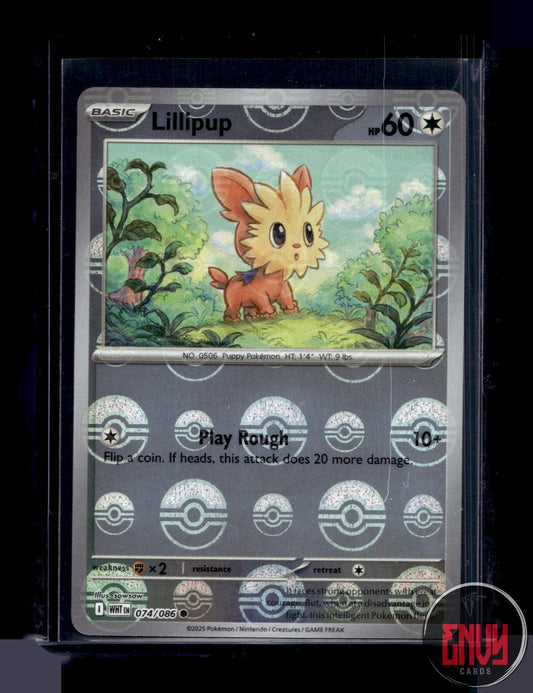 Lillipup (Poke Ball Pattern) Near Mint 074/086 Common White Flare Pokemon
