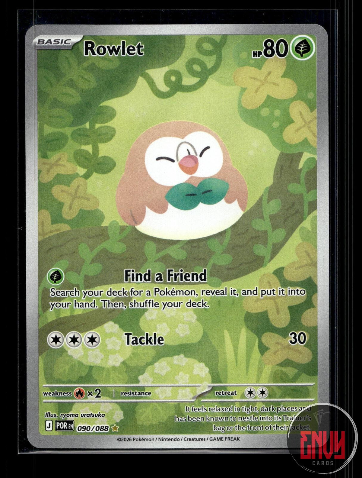 Rowlet NM 090/088 IR Perfect Order Pokemon Holo