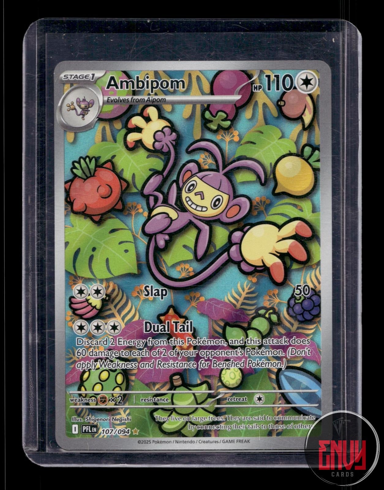 Ambipom Near Mint 107/094 Illustration Rare Phantasmal Flames Pokemon