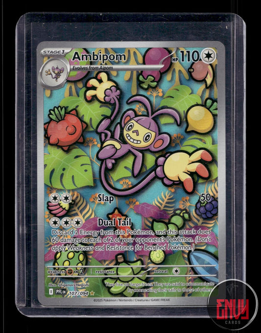 Ambipom Near Mint 107/094 Illustration Rare Phantasmal Flames Pokemon