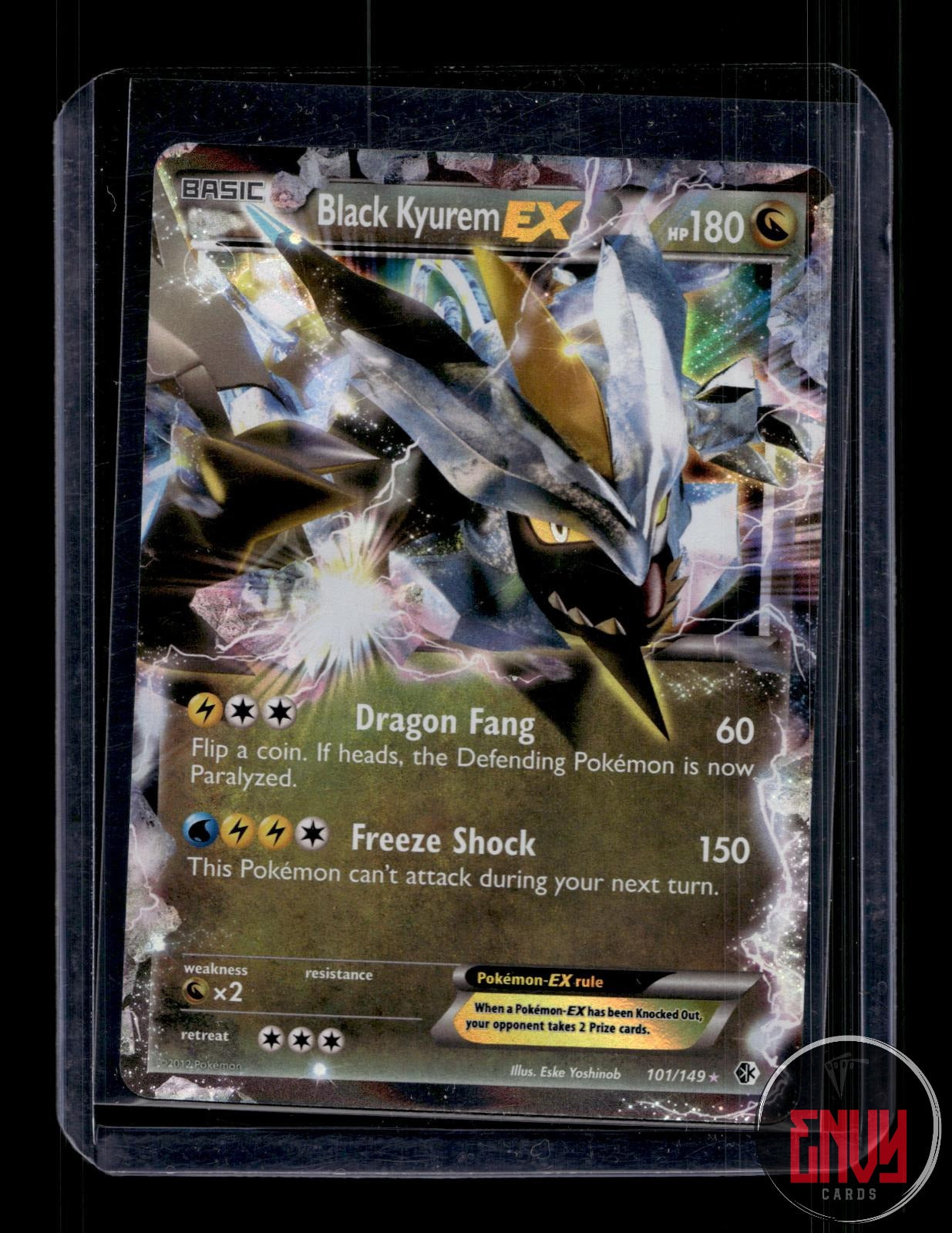 Black Kyurem EX Near Mint 101/149 EX Rare Boundaries Crossed Pokemon Holo