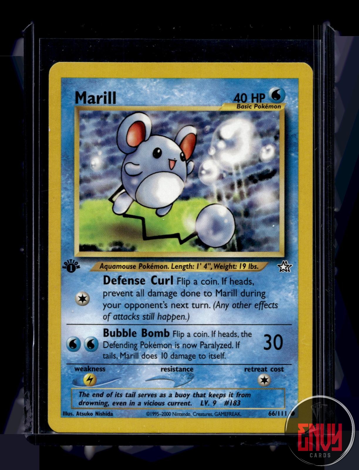 Marill Lightly Played 66/111 Common Neo Genesis Pokemon 1st Edition