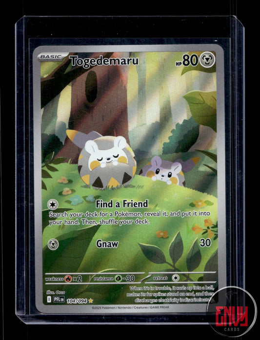 Togedemaru Near Mint 104/094 Illustration Rare Phantasmal Flames Pokemon