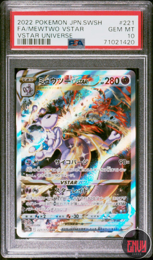 Mewtwo Vstar 221/172 Vstar Universe Pokemon Japanese PSA 10 Gem Mint
