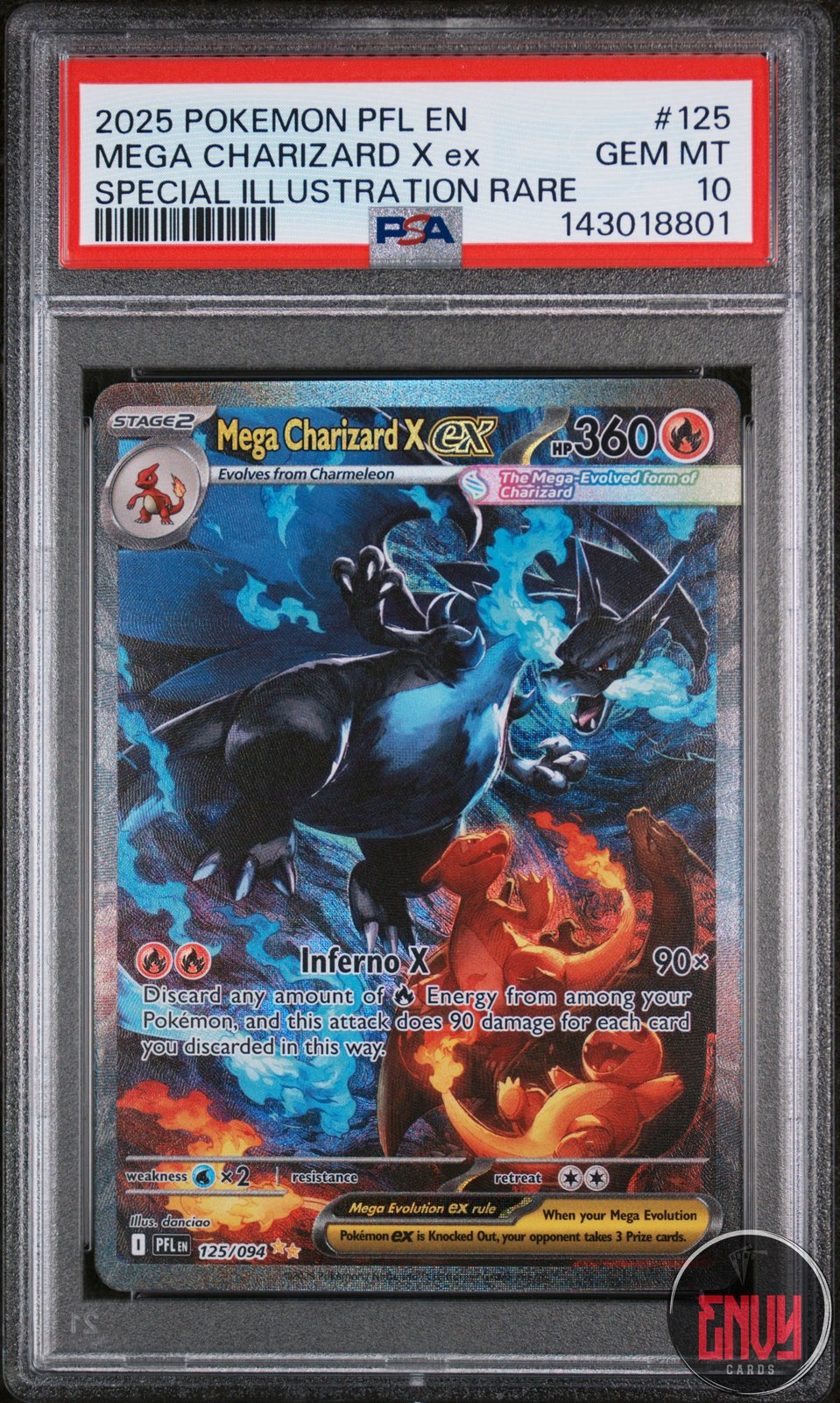 Mega Charizard X EX 125/094 Special Illustration Rare Pokemon PSA 10