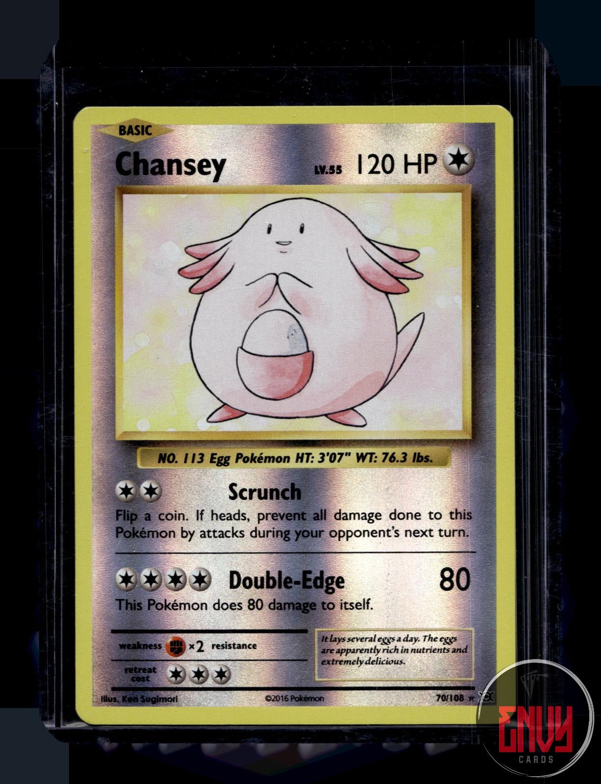 Chansey Near Mint 70/108 Rare Evolutions Pokemon Reverse Holo