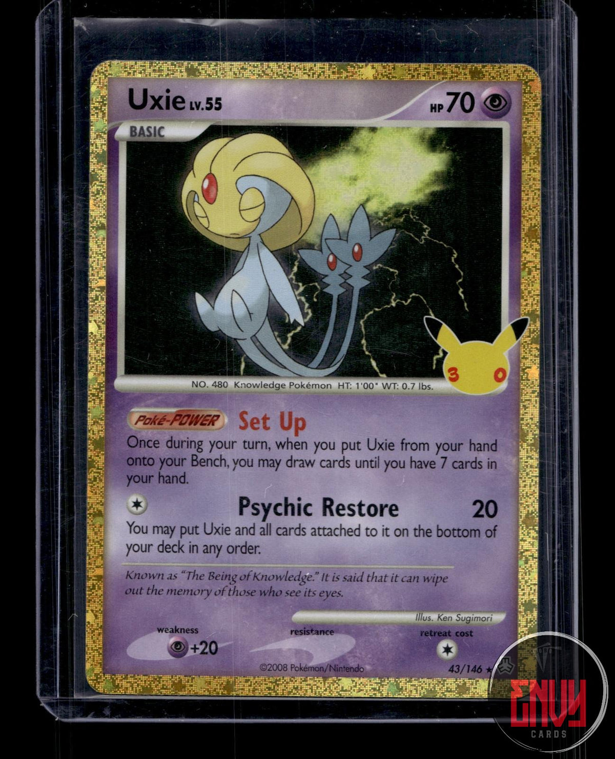 Uxie NM 43/146 ME: 30th Celebration Classic Collection Pokemon Holo