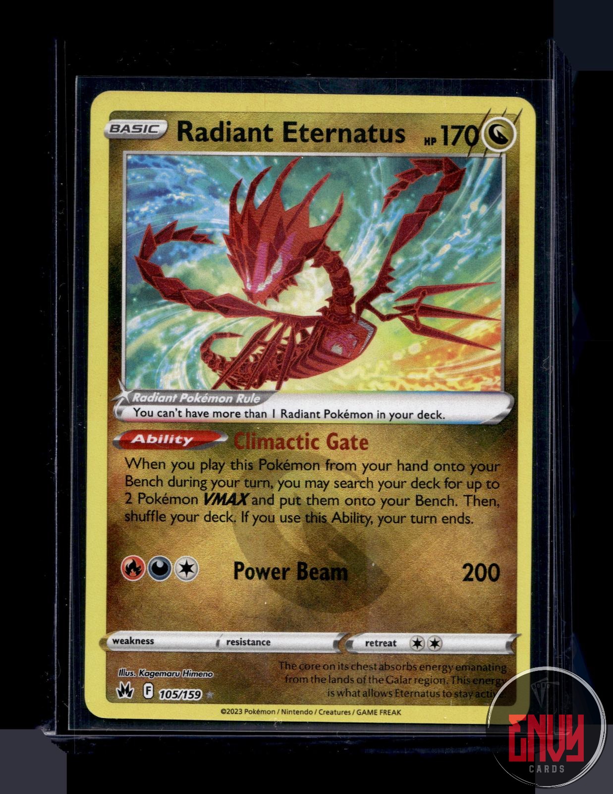 Radiant Eternatus Near Mint 105/159 Radiant Rare Crown Zenith Pokemon