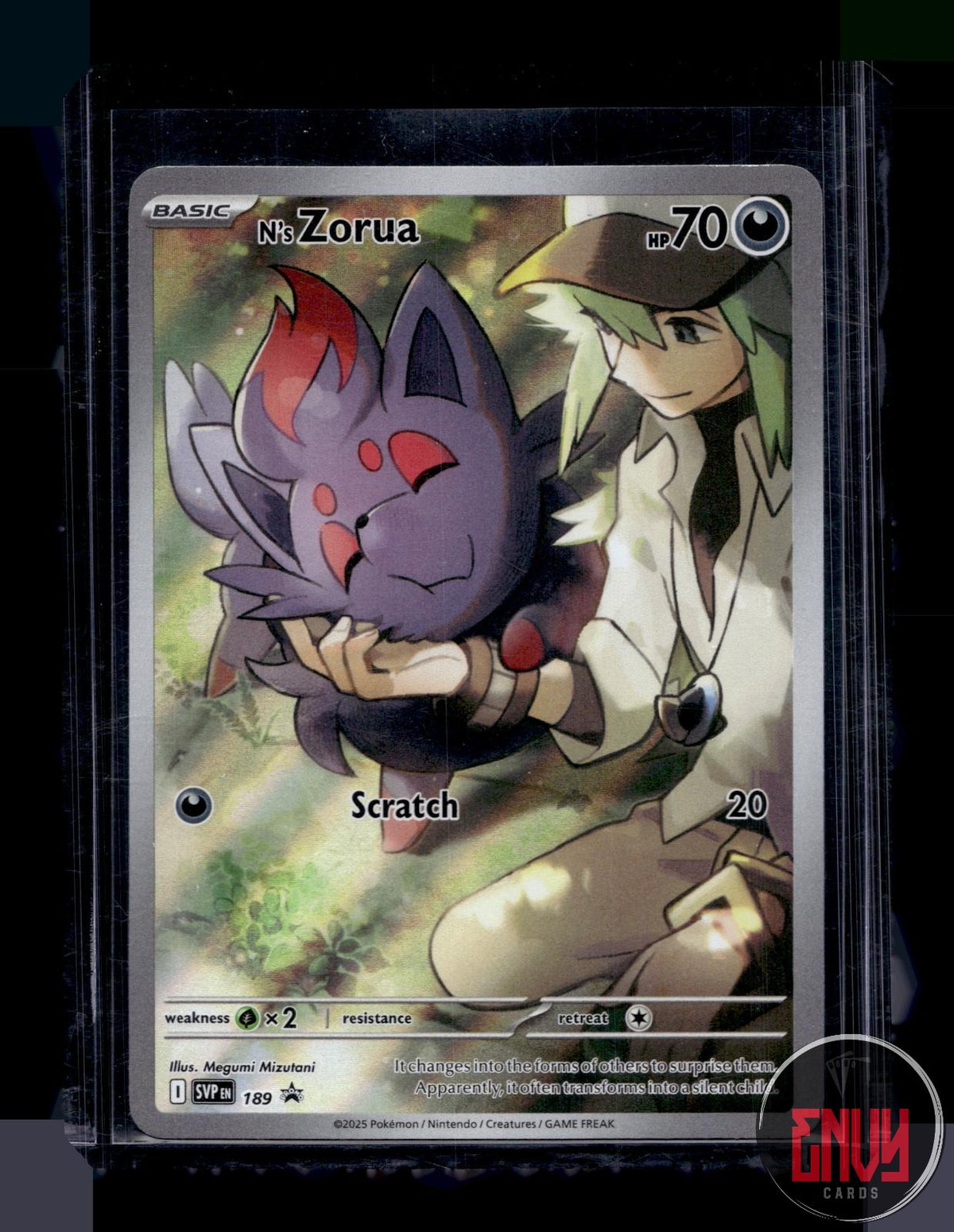 N's Zorua NM 189 P Scarlet & Violet Promo Pokemon Holo