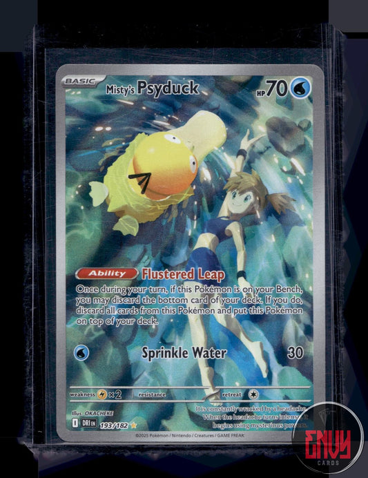 Misty's Psyduck Near Mint 193/182 Illustration Rare Destined Rivals Pokemon Holo