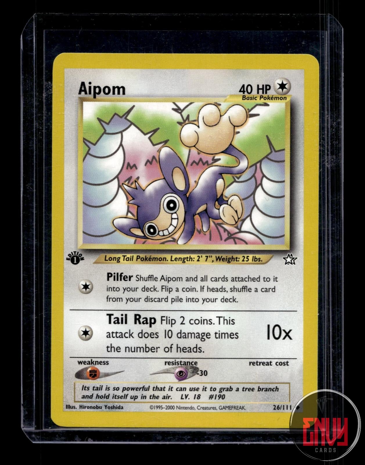 Aipom Lightly Played 26/111 Uncommon Neo Genesis Pokemon 1st Edition