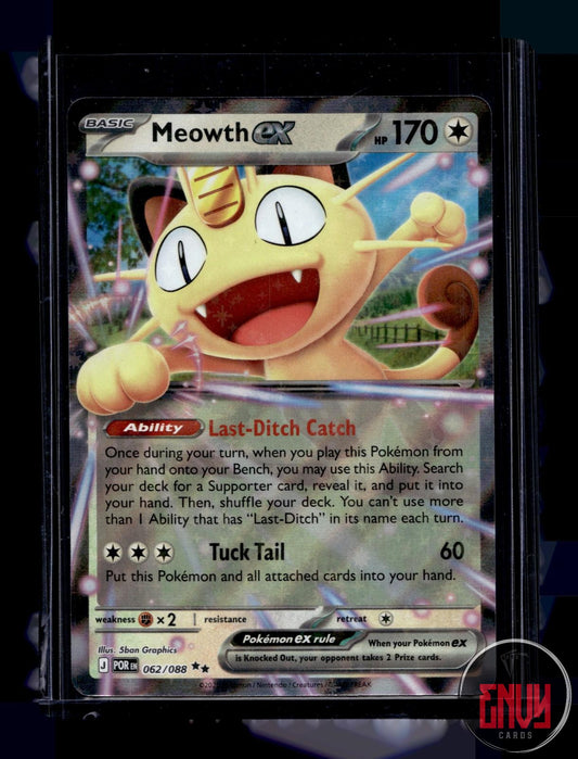 Meowth ex Near Mint 062/088 Double Rare Perfect Order Pokemon Holo