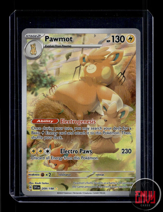Pawmot Near Mint 209/198 Illustration Rare Scarlet & Violet Pokemon