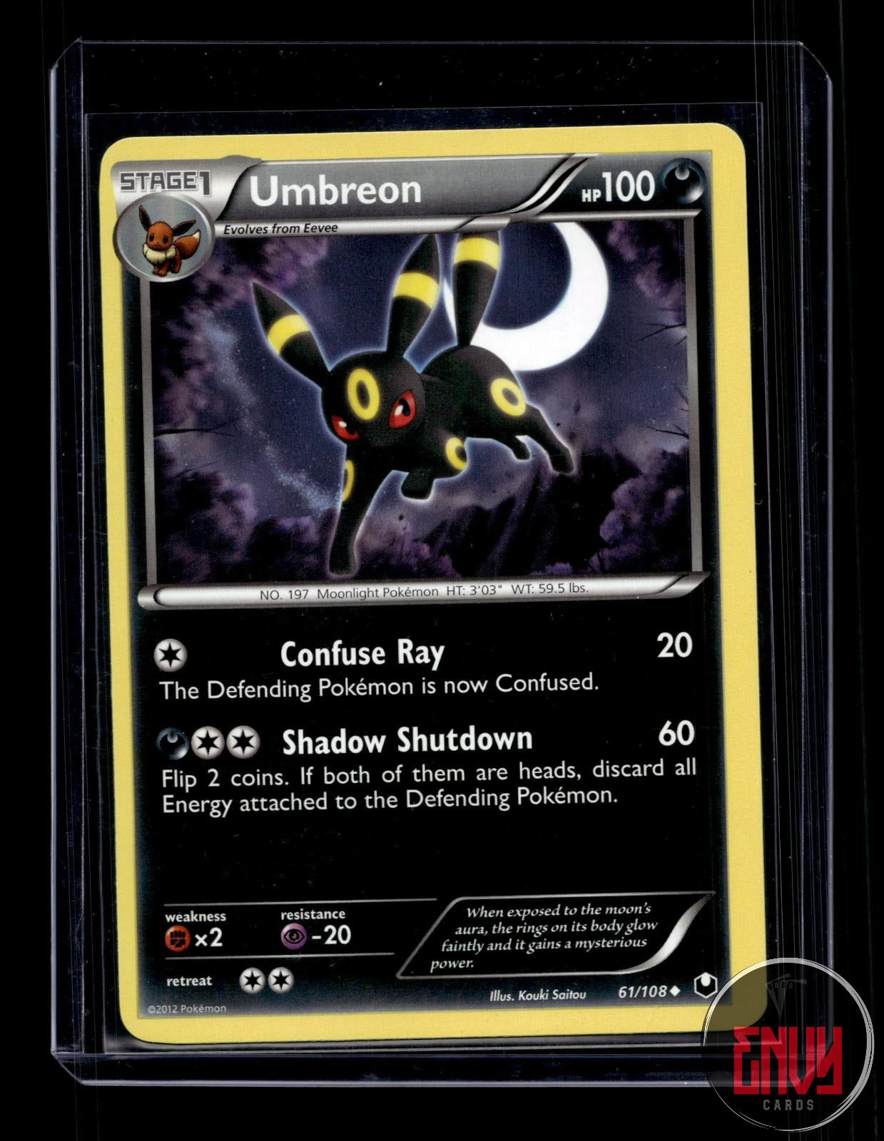 Umbreon Near Mint 61/108 Uncommon Dark Explorers Pokemon