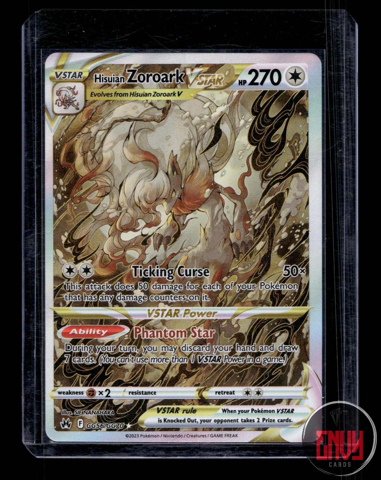 Hisuian Zoroark VSTAR NM GG56/GG70 Crown Zenith Galarian Gallery Pokemon