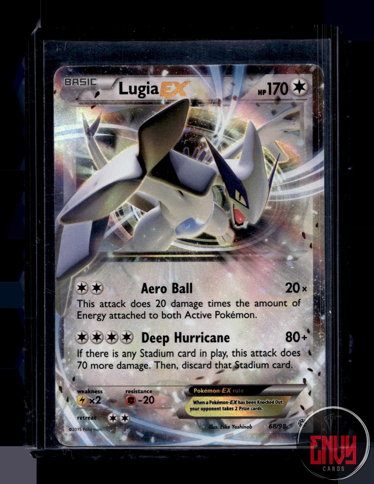 Lugia EX Moderately Played 68/98 EX Rare Ancient Origins Pokemon Holo