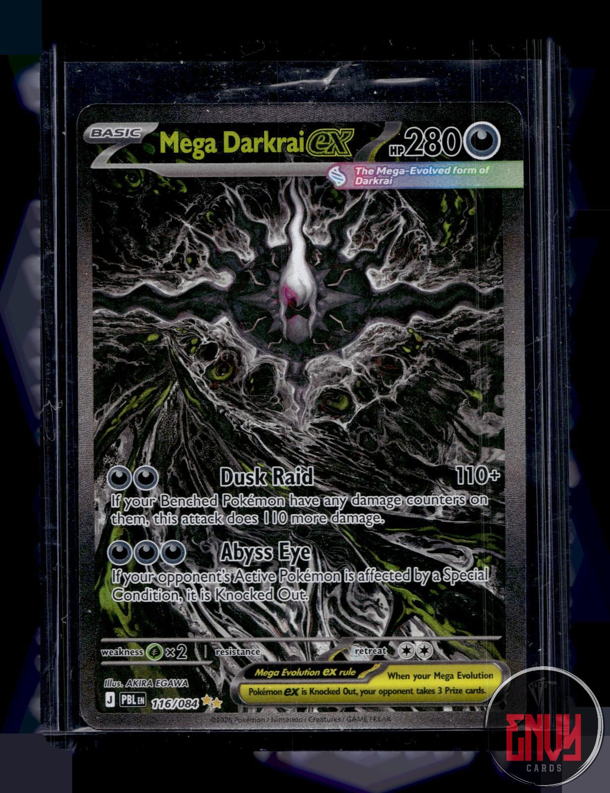 Mega Darkrai ex NM 116/084 Special Illustration Rare Pitch Black Pokemon Holo