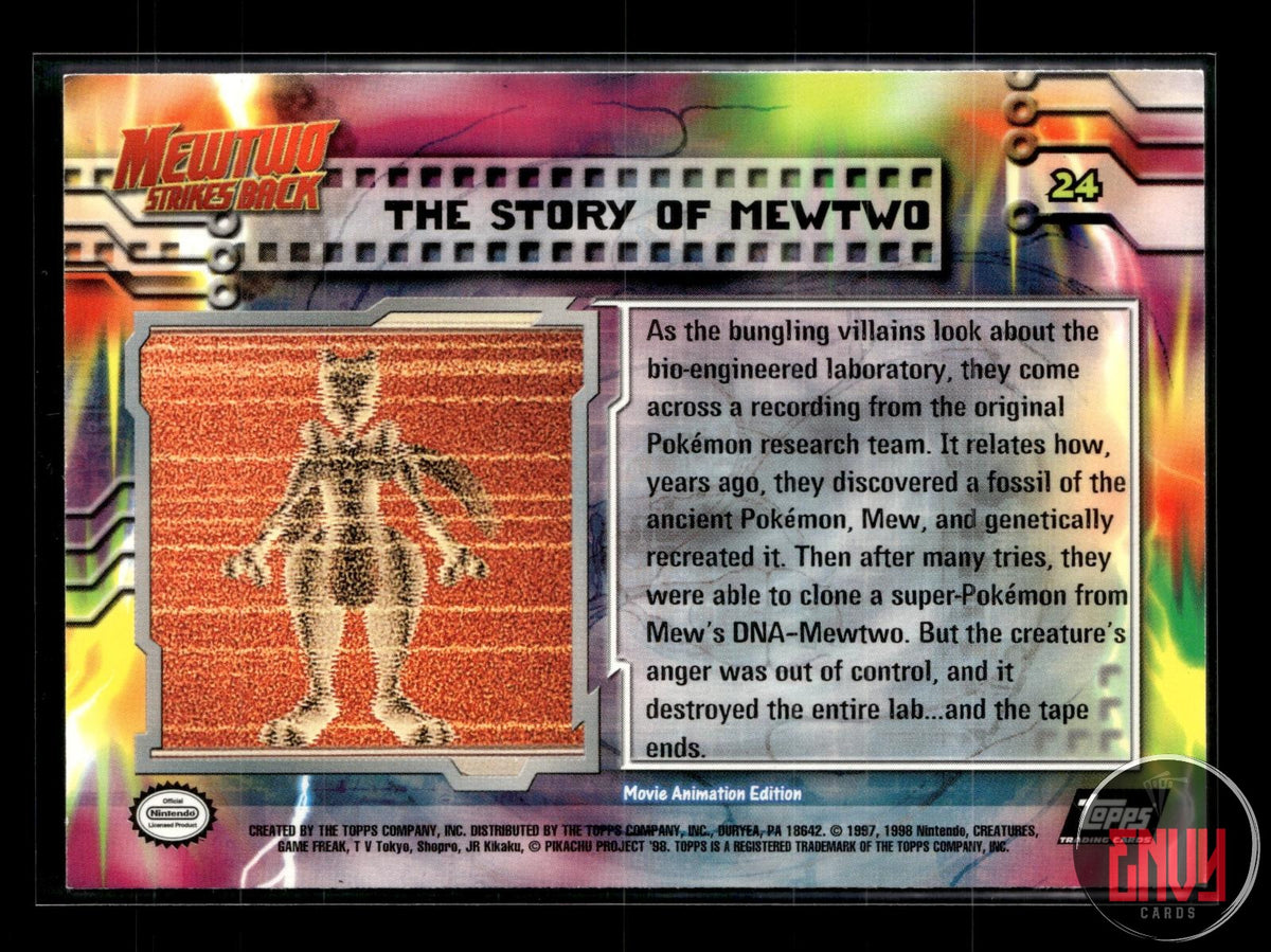 The Story Of Mewtwo LP #24 Topps The First Movie Trading Cards Pokemon