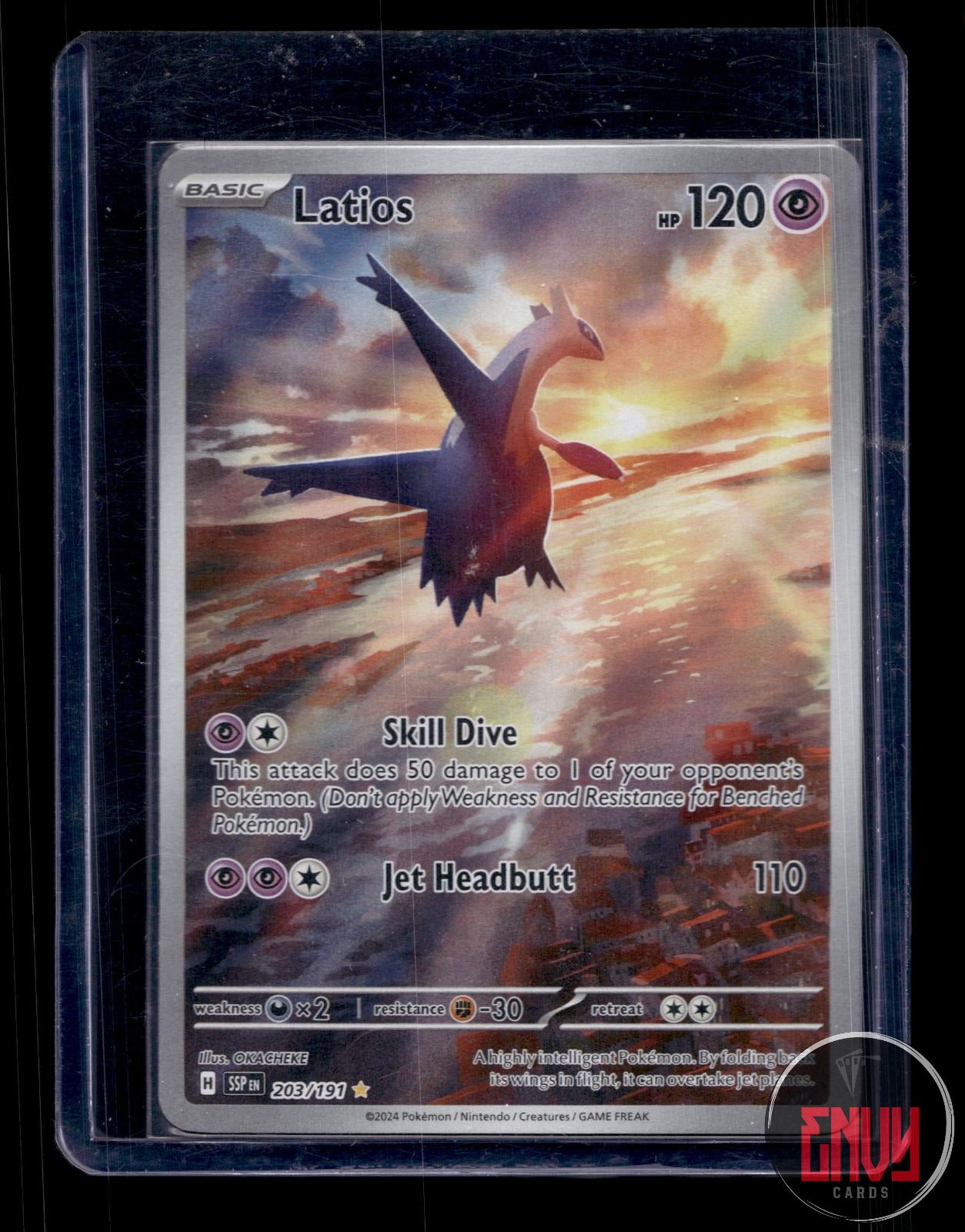 Latios Lightly Played 203/191 Illustration Rare Surging Sparks Pokemon Holo