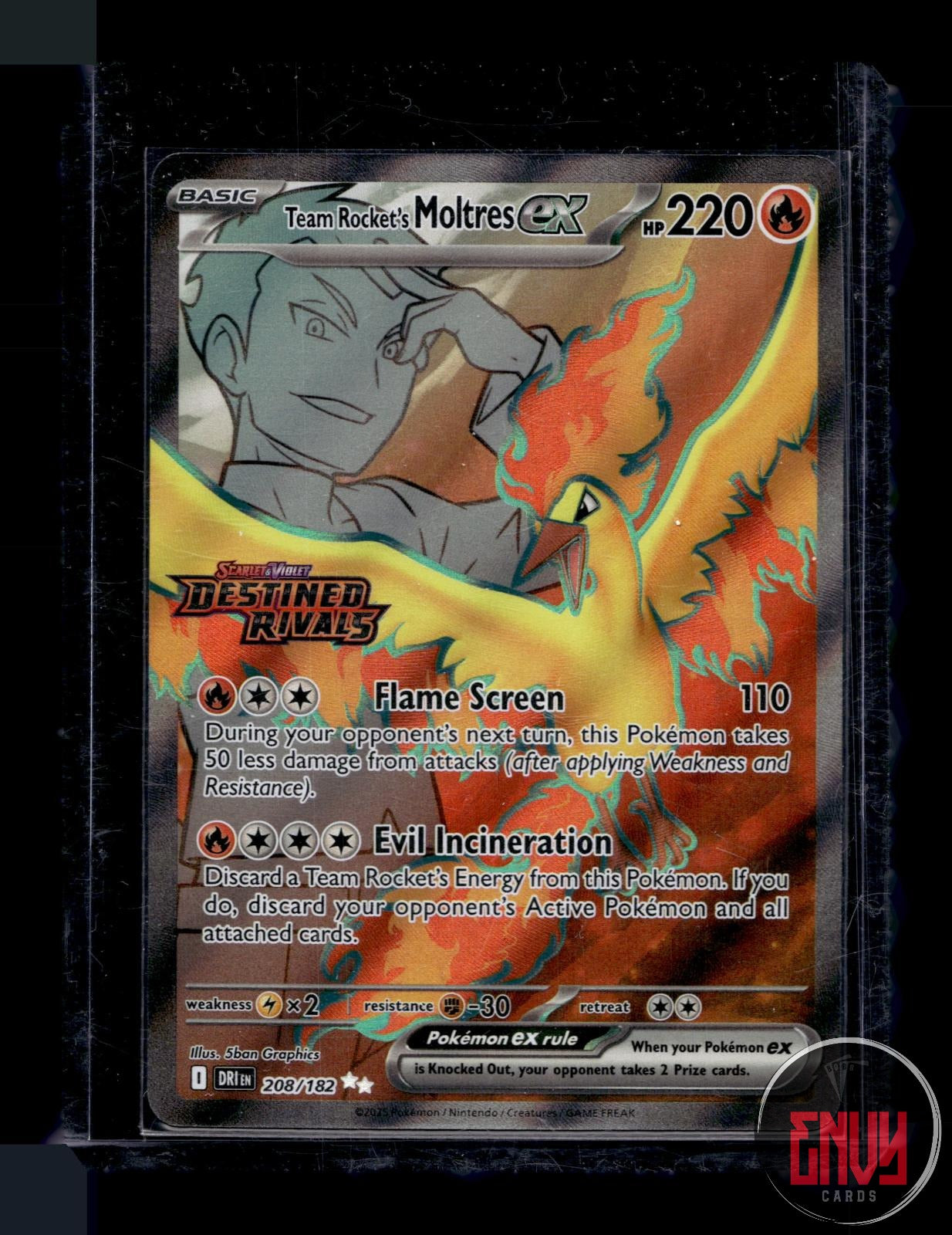 Team Rocket's Moltres ex NM 208/182 Miscellaneous Cards & Products Pokemon