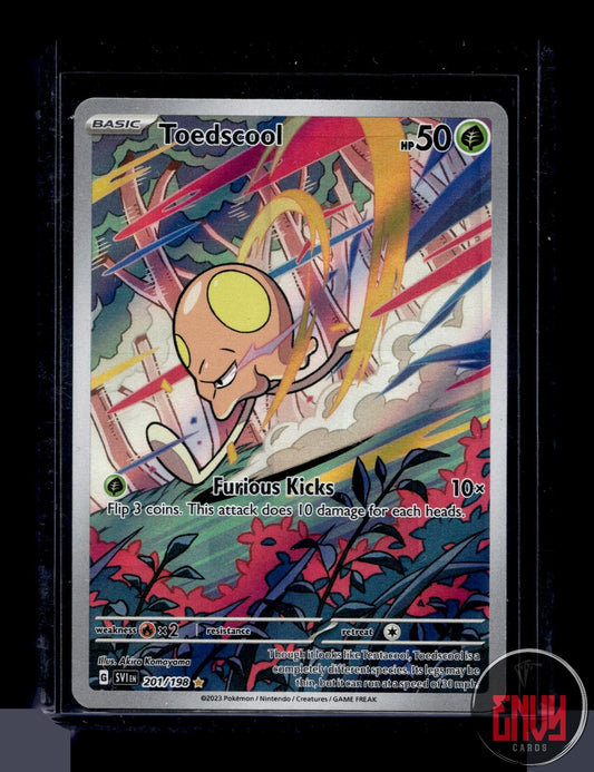 Toedscool Near Mint 201/198 Illustration Rare Scarlet & Violet Pokemon
