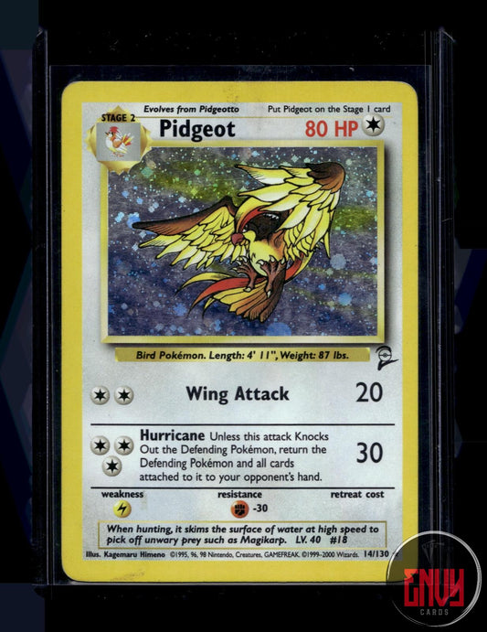 Pidgeot Lightly Played 14/130 Rare Base Set 2 Pokemon