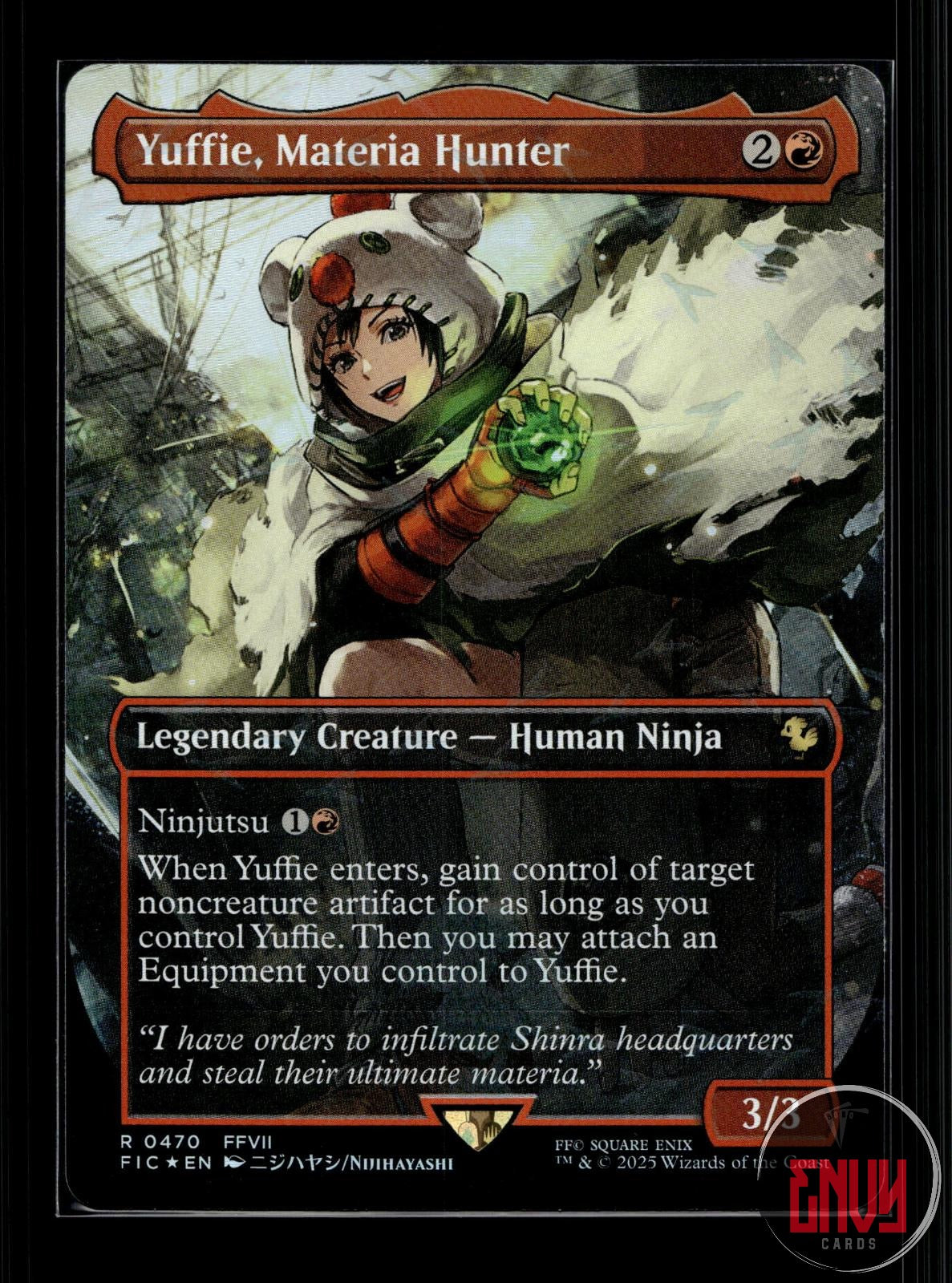 Yuffie, Materia Hunter (Borderless) (Chocobo Track Foil) NM 470 FIC