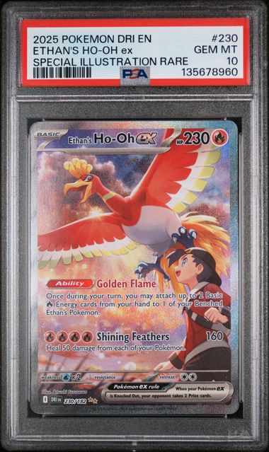 Ethan's Ho-oh ex SIR Destined Rivals 230/182 PSA 10