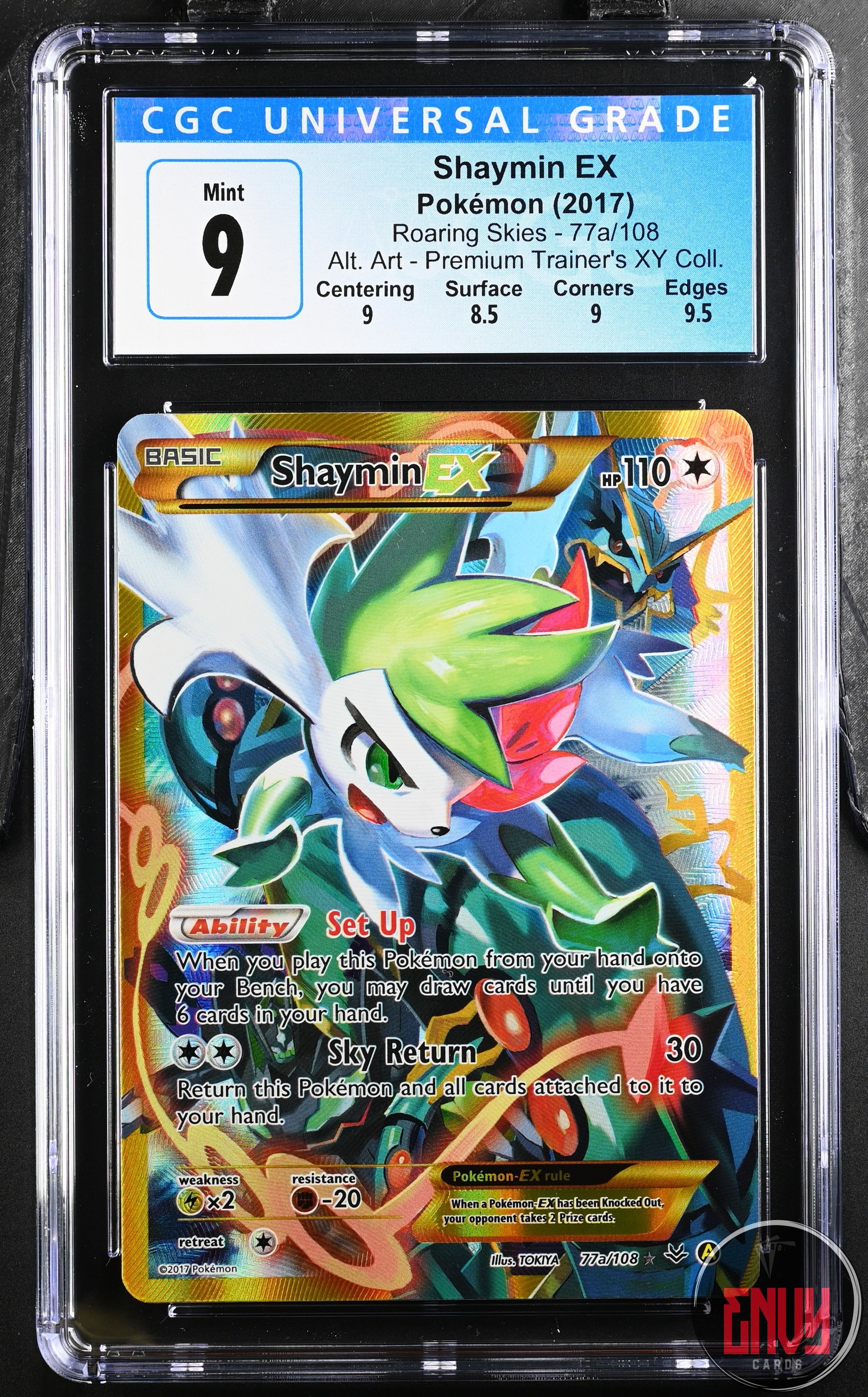 Shaymin EX 77a/108 Premium Trainer's Xy Collection Pokemon CGC 9 Mint