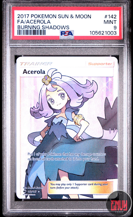 Acerola 142/147 Burning Shadows Pokemon PSA 9