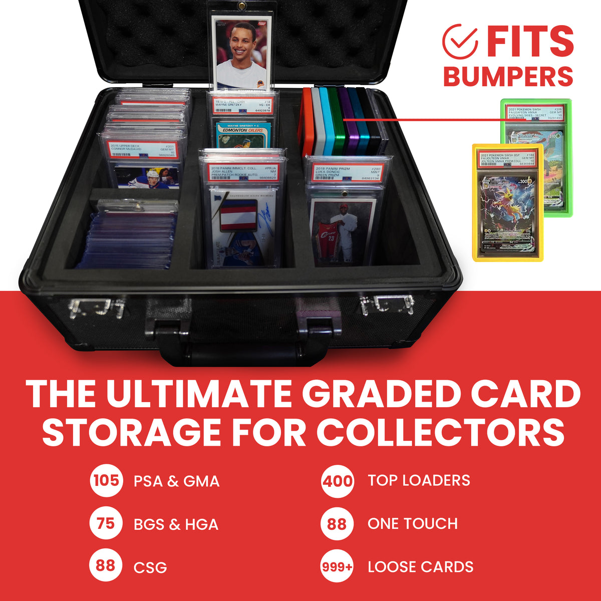 ER X GRAY GRADED CARD STORAGE BOX 3 ROWS
