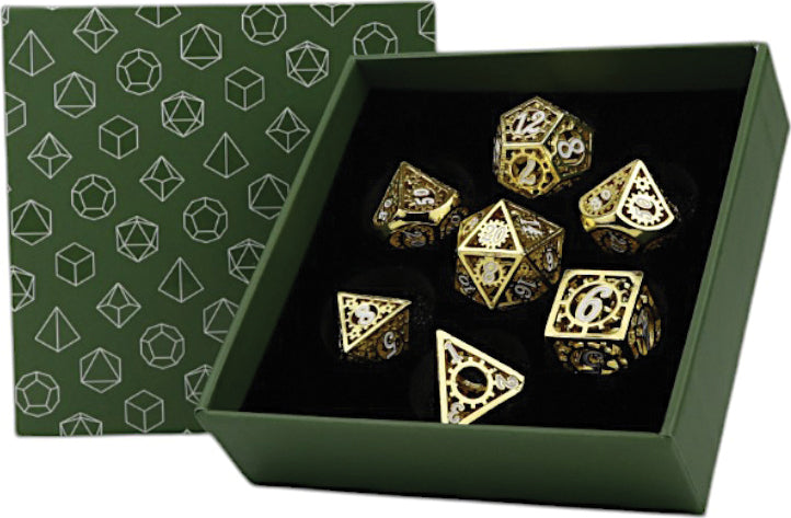 Let's Play Games LPG Dice: Clockwork Sun Dice Set