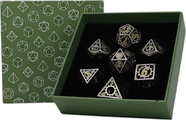 Let's Play Games LPG Dice: Clockwork Sun Dice Set